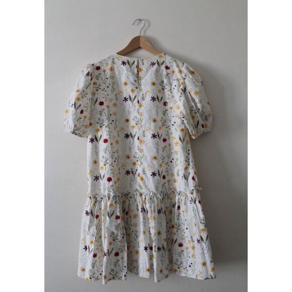 En Saison Floral Embroidered Mini Dress Multi Size Large - Picture 3 of 6